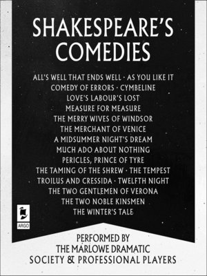 cover image of Shakespeare, The Comedies